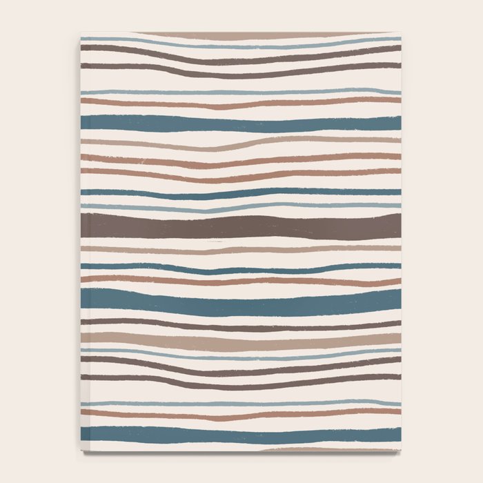 Wonky lines - mocha mousse and teal Notebook Gallery Image 4