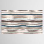 Wonky lines - mocha mousse and teal Tablecloth Gallery Image 2