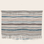 Wonky lines - mocha mousse and teal Wall Hanging Gallery Image 1