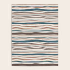 Wonky lines - mocha mousse and teal Poster Gallery Image 4