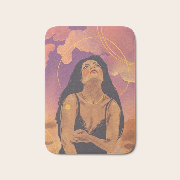 Sunset girl Bath Mat Gallery Image 1