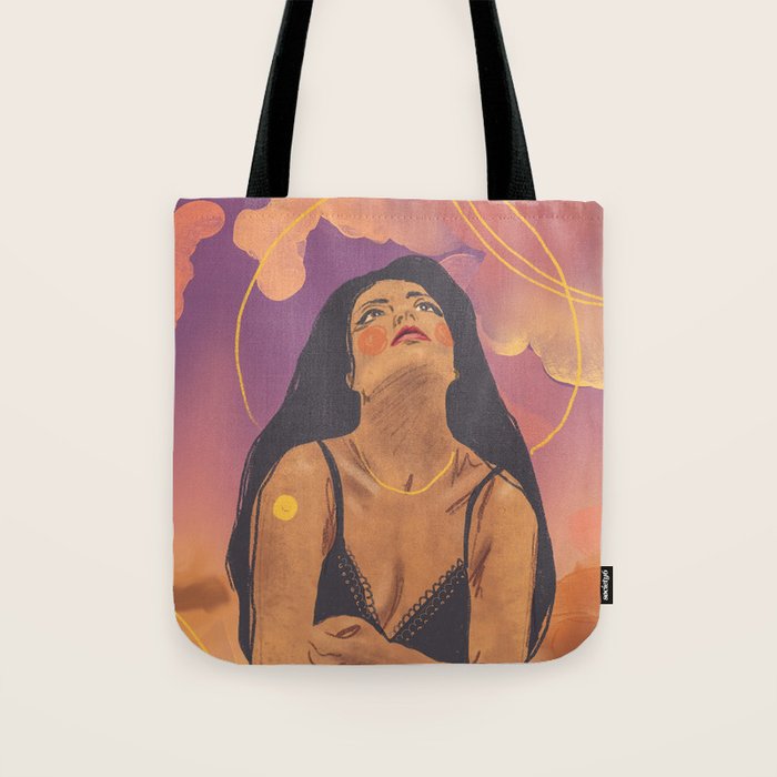 Sunset girl Tote Bag Gallery Image 1