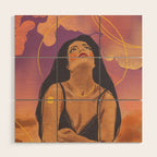 Sunset girl Wood Wall Art Gallery Image 1