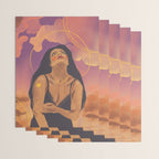Sunset girl Wrapping Paper Gallery Image 3