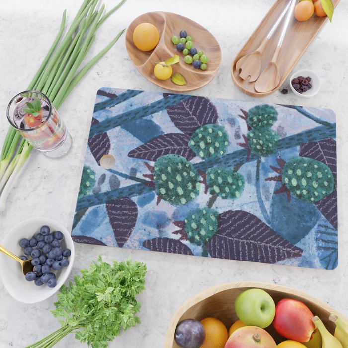 In Season in Blue Raspberry & Teal Cutting Board Gallery Image 2