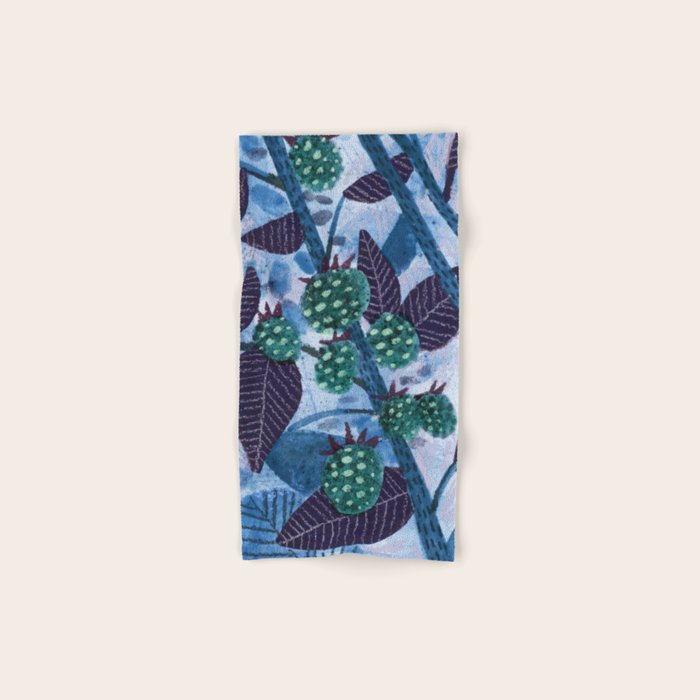 In Season in Blue Raspberry & Teal Bath Towel Gallery Image 1