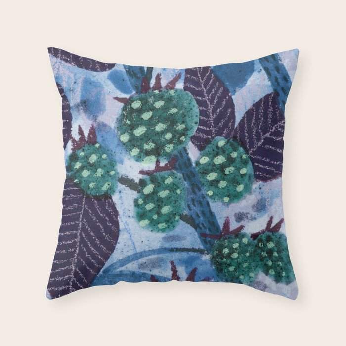 In Season in Blue Raspberry & Teal Throw Pillow Gallery Image 6