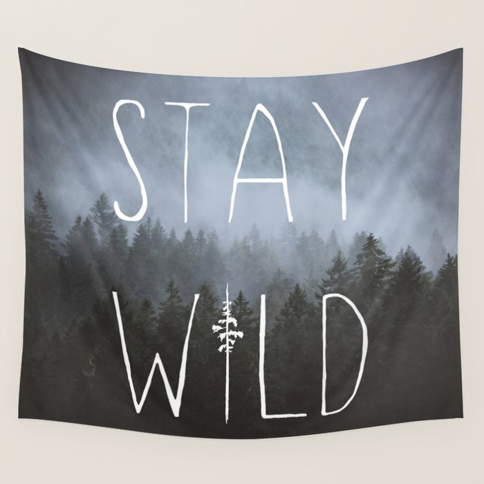 Stay Wild - Forest Adventure Wall Tapestry Gallery Image 1
