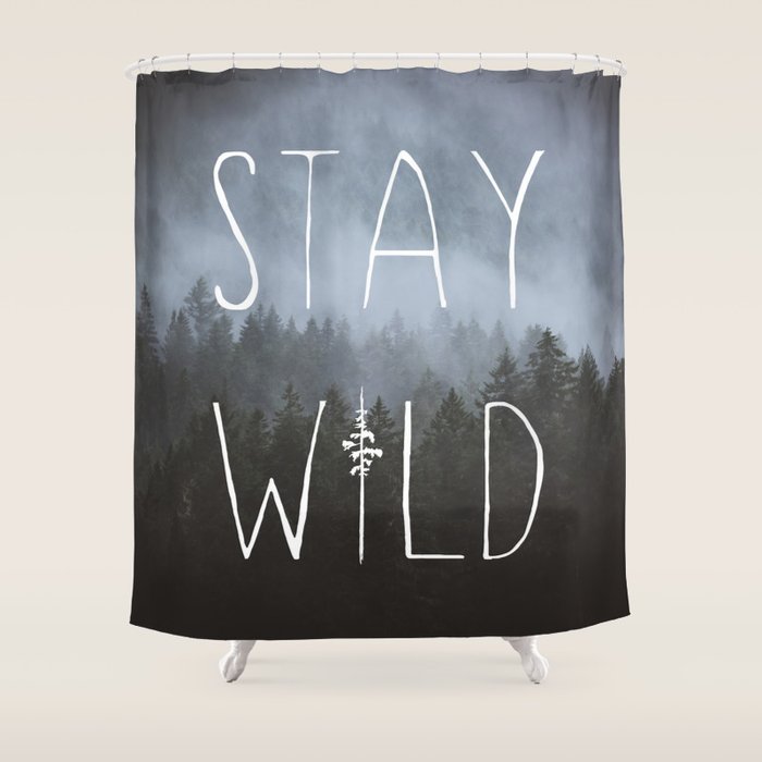 Stay Wild - Forest Adventure Shower Curtain Gallery Image 1