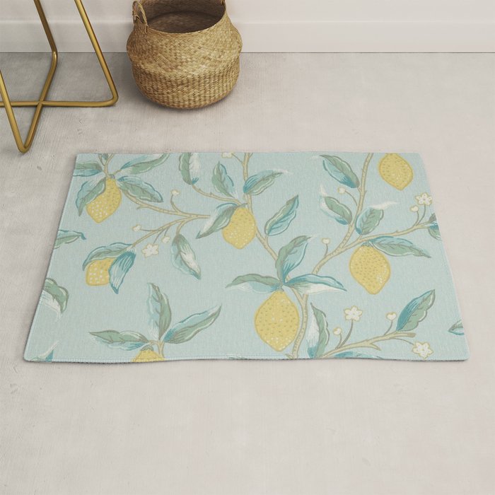 William Morris Lemon Fruit Tree Wedgewood Rug Gallery Image 1