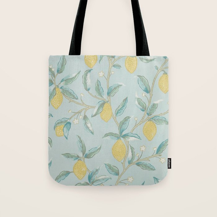 William Morris Lemon Fruit Tree Wedgewood Tote Bag Gallery Image 1