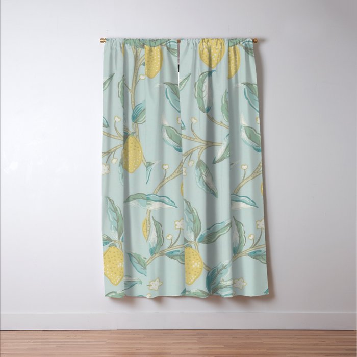 William Morris Lemon Fruit Tree Wedgewood Window Curtain Gallery Image 3