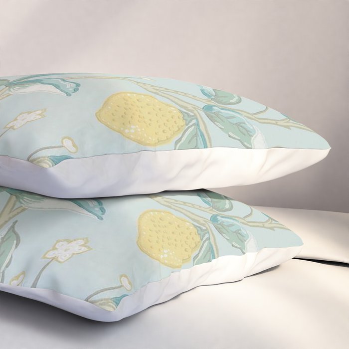 William Morris Lemon Fruit Tree Wedgewood Pillow Sham Gallery Image 3