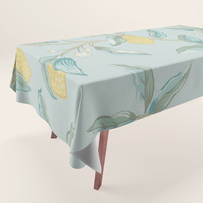 William Morris Lemon Fruit Tree Wedgewood Tablecloth Gallery Image 1
