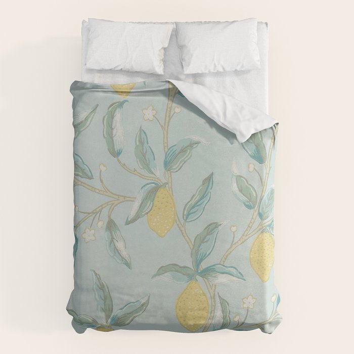 William Morris Lemon Fruit Tree Wedgewood Duvet Cover Gallery Image 1