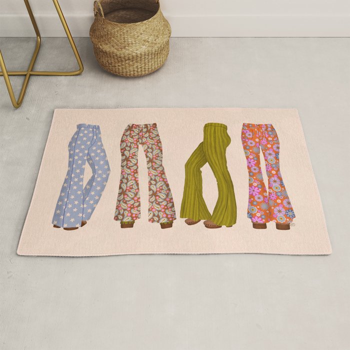 1970s Bellbottom Bliss Retro Fashion Rug Gallery Image 1
