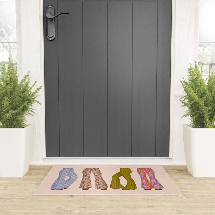 1970s Bellbottom Bliss Retro Fashion Welcome Mat Gallery Image 3