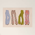 1970s Bellbottom Bliss Retro Fashion Welcome Mat Gallery Image 1
