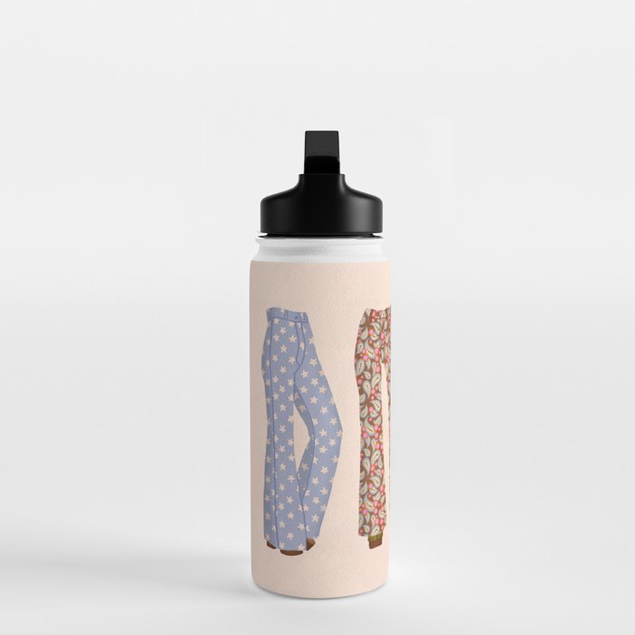 1970s Bellbottom Bliss Retro Fashion Water Bottle Gallery Image 3