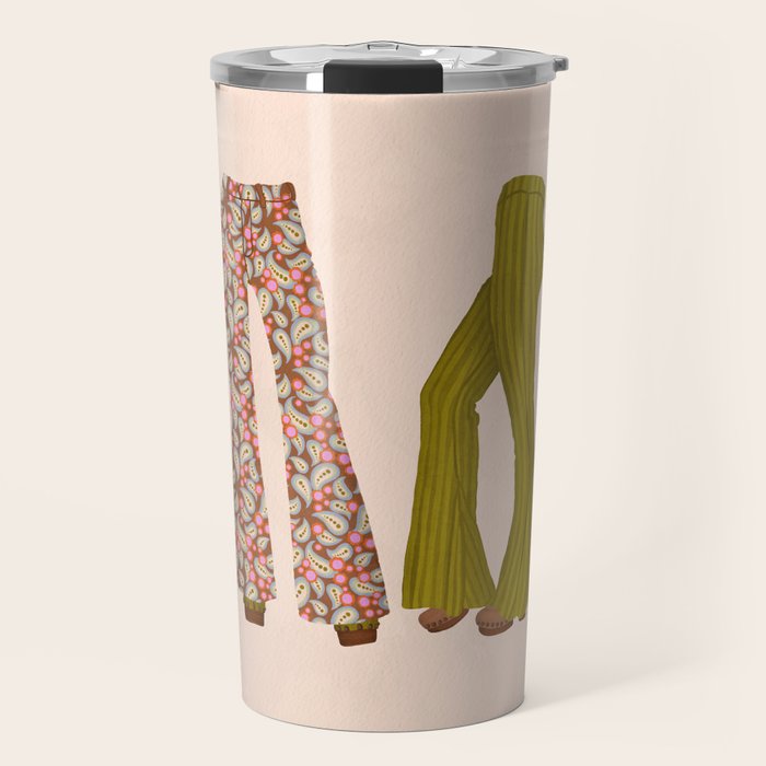 1970s Bellbottom Bliss Retro Fashion Travel Mug Gallery Image 1