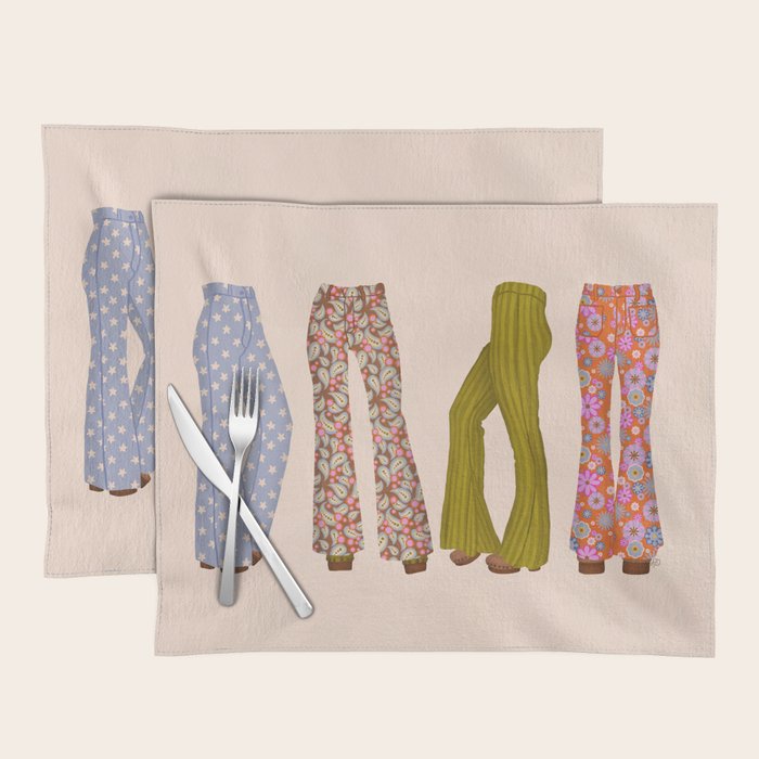 1970s Bellbottom Bliss Retro Fashion Placemat Gallery Image 1
