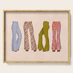 1970s Bellbottom Bliss Retro Fashion Serving Tray Gallery Image 1