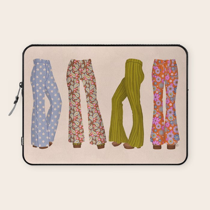 1970s Bellbottom Bliss Retro Fashion Laptop Sleeve Gallery Image 1