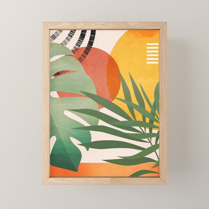 Tropical Garden Leaves 04 Mini Art Print Gallery Image 1