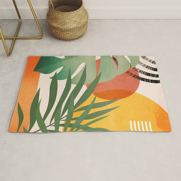 Tropical Garden Leaves 04 Rug Gallery Image 1