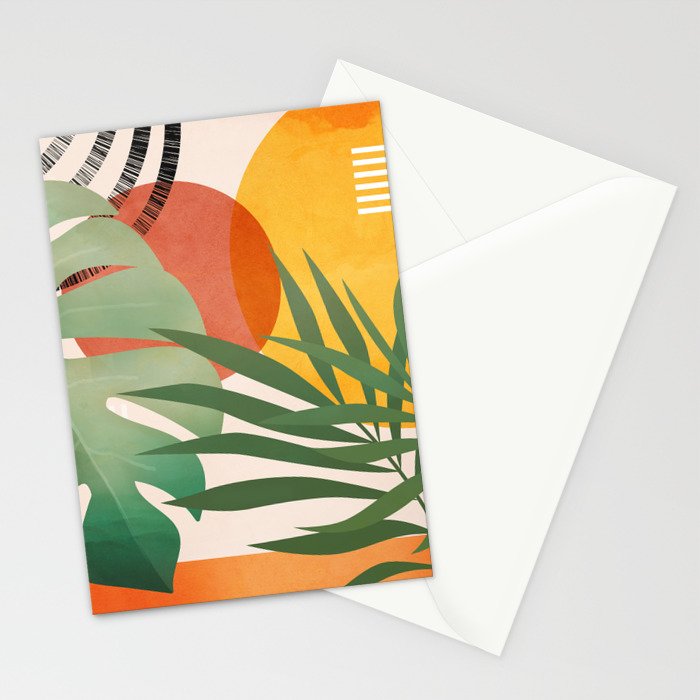 Tropical Garden Leaves 04 Stationery Card Gallery Image 2