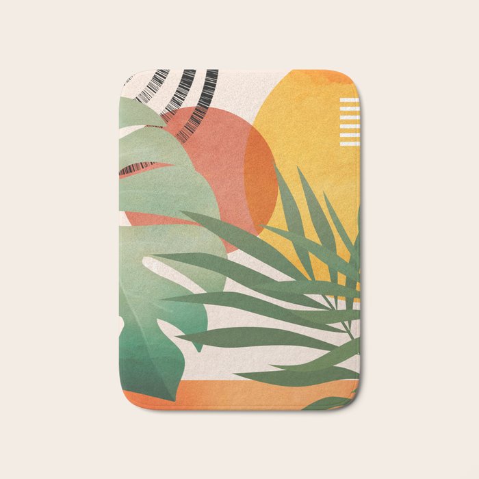 Tropical Garden Leaves 04 Bath Mat Gallery Image 1