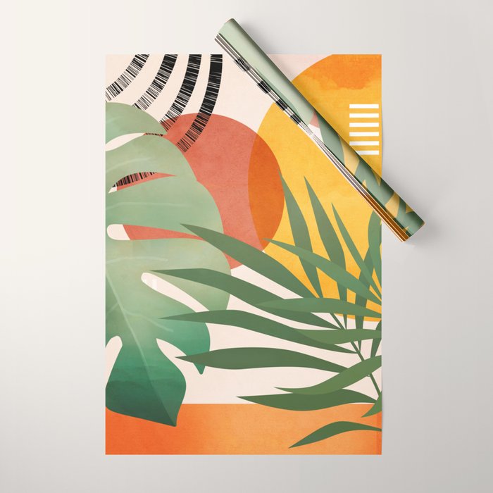 Tropical Garden Leaves 04 Wrapping Paper Gallery Image 1