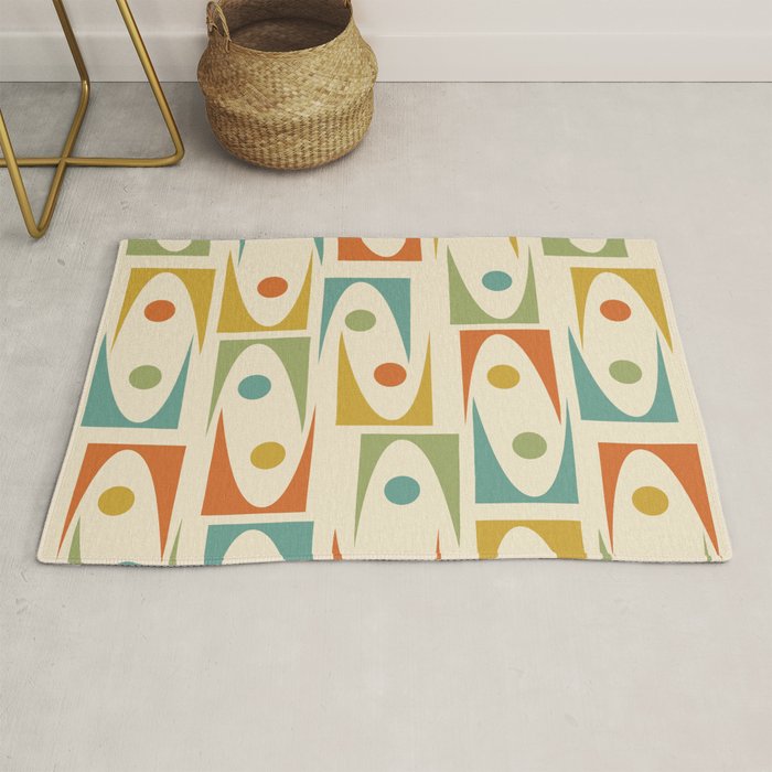 Mid Century Modern Ornaments  Rug Gallery Image 1