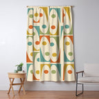 Mid Century Modern Ornaments  Window Curtain Gallery Image 5