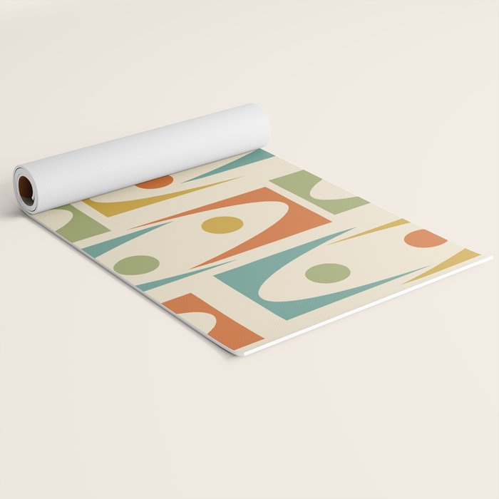 Mid Century Modern Ornaments  Yoga Mat Gallery Image 2