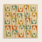 Mid Century Modern Ornaments  Wood Wall Art Gallery Image 1