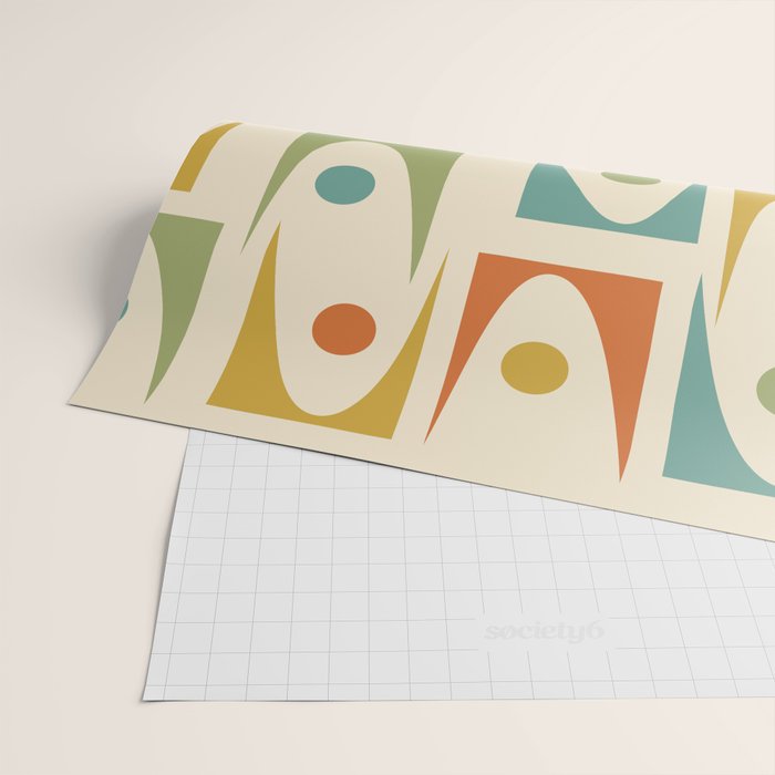 Mid Century Modern Ornaments  Wrapping Paper Gallery Image 2