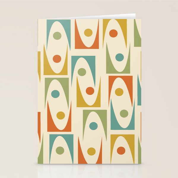 Mid Century Modern Ornaments  Stationery Card Gallery Image 2