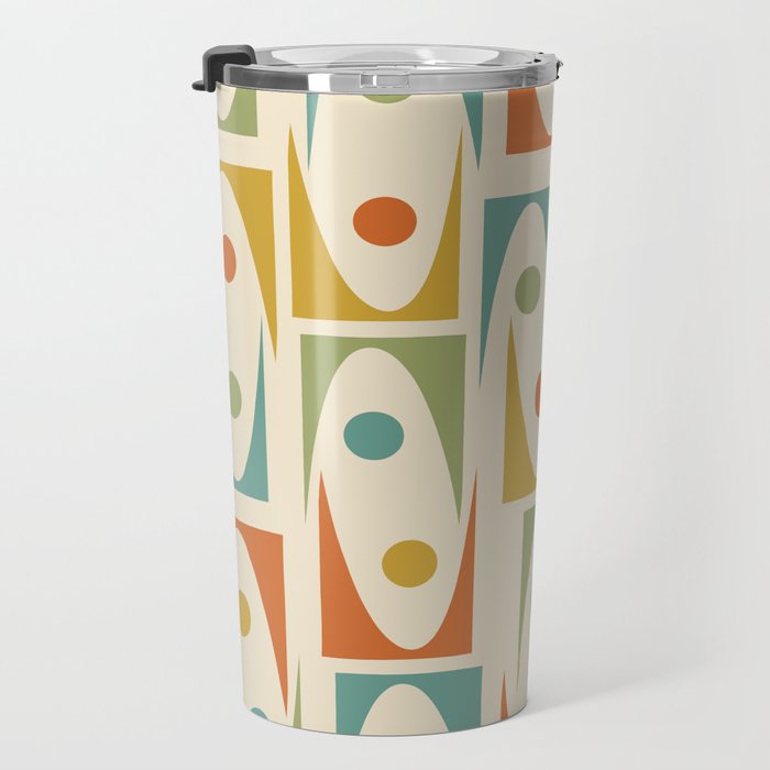 Mid Century Modern Ornaments  Travel Mug Gallery Image 3