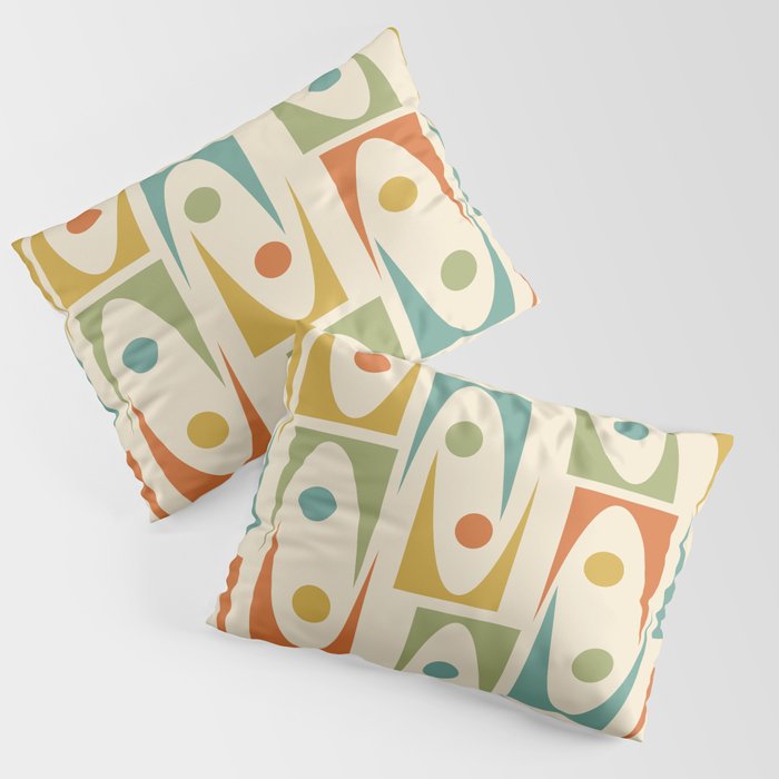 Mid Century Modern Ornaments  Pillow Sham Gallery Image 3