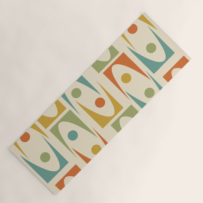 Mid Century Modern Ornaments  Yoga Mat Gallery Image 1
