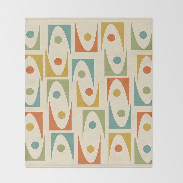 Mid Century Modern Ornaments  Throw Blanket Gallery Image 2