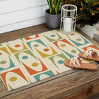 Mid Century Modern Ornaments  Outdoor Rug Gallery Image 2