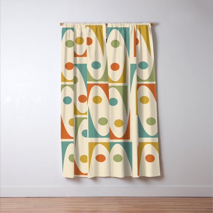 Mid Century Modern Ornaments  Window Curtain Gallery Image 3
