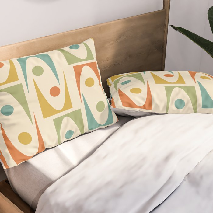 Mid Century Modern Ornaments  Pillow Sham Gallery Image 2