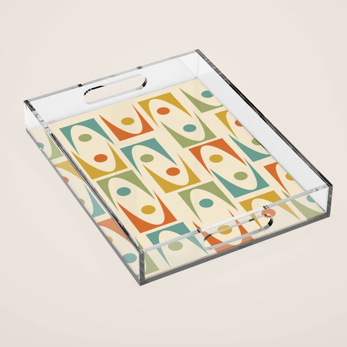 Mid Century Modern Ornaments  Acrylic Tray Gallery Image 1