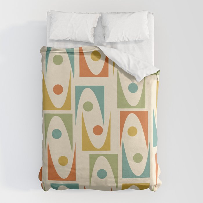 Mid Century Modern Ornaments  Duvet Cover Gallery Image 1