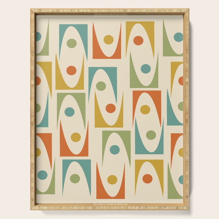 Mid Century Modern Ornaments  Serving Tray Gallery Image 1