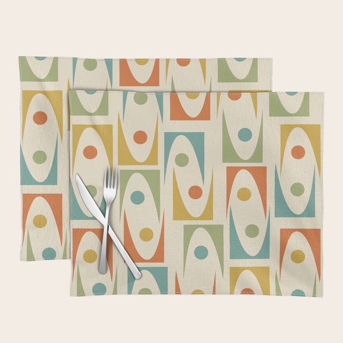 Mid Century Modern Ornaments  Placemat Gallery Image 1