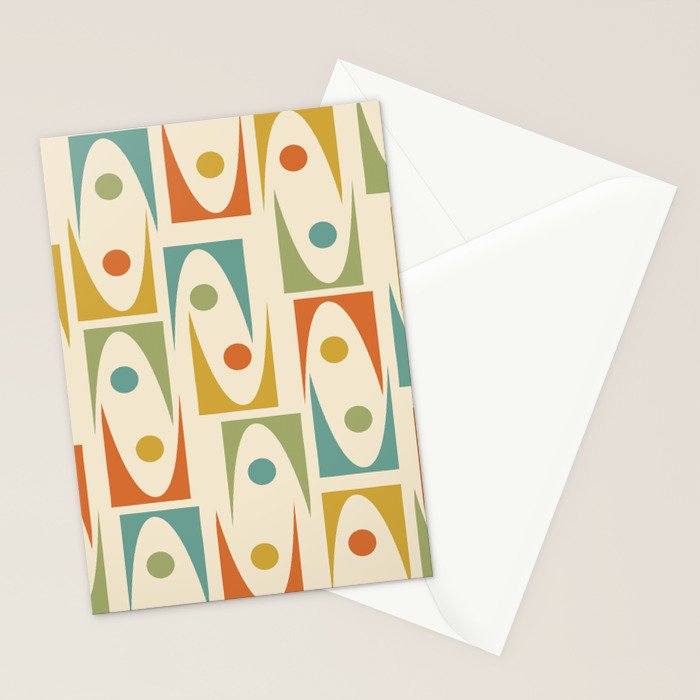 Mid Century Modern Ornaments  Stationery Card Gallery Image 2